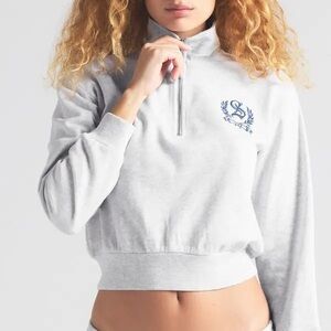 SKIMS Lightweight Fleece Shrunken Quarter Zip